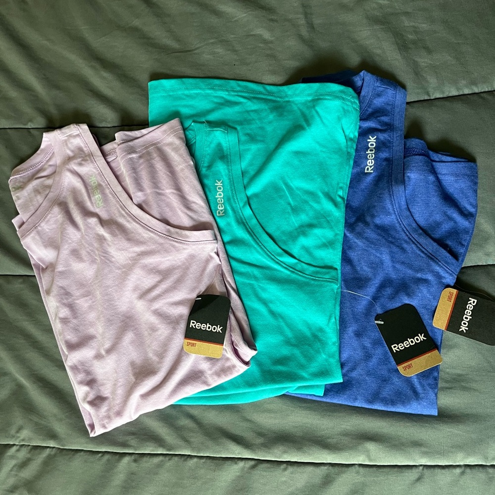 Reebok Women's Tank Tops - Blue, Teal, Lavender